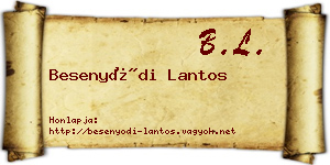 Besenyődi Lantos névjegykártya